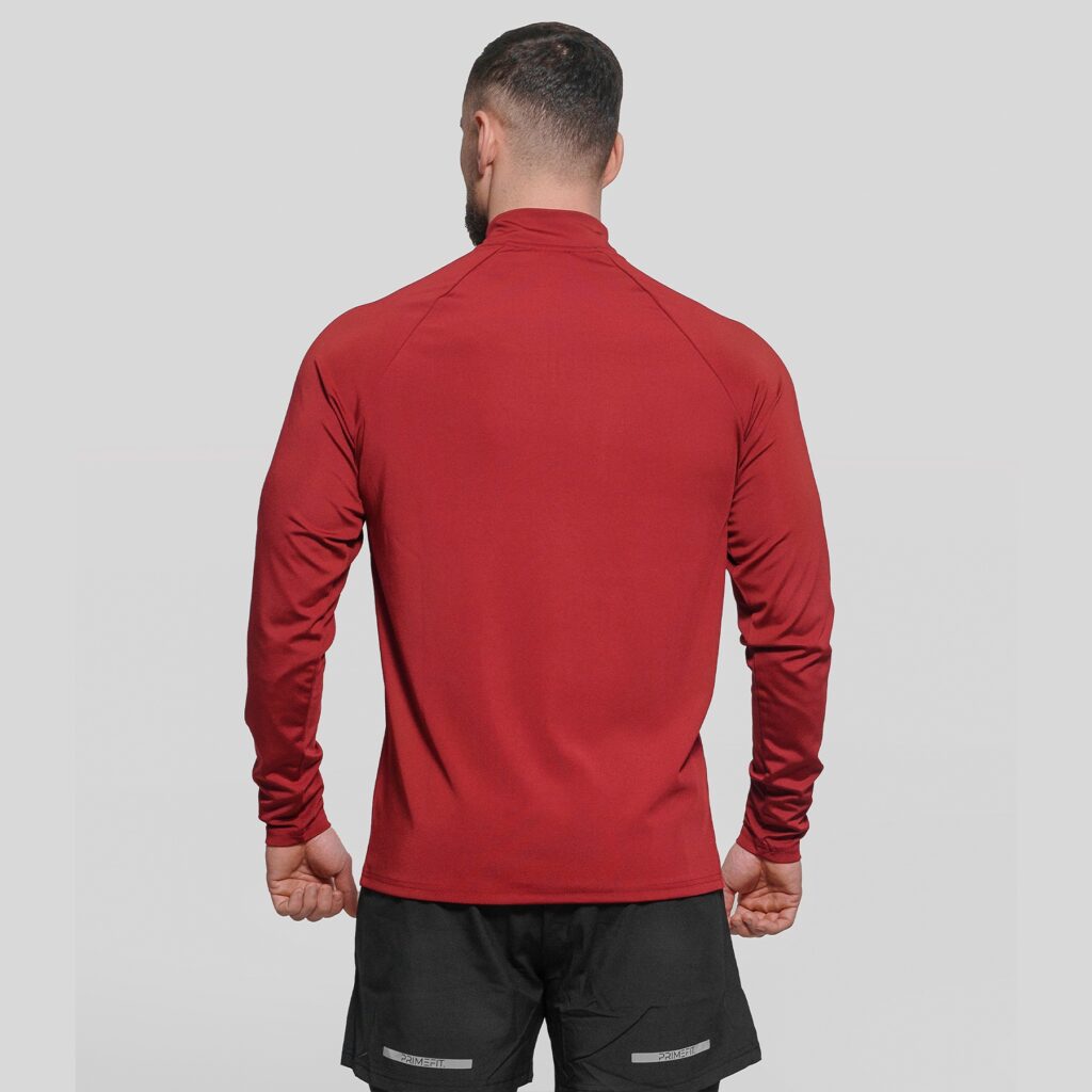 Airflow Half Zipped Top - Cherry