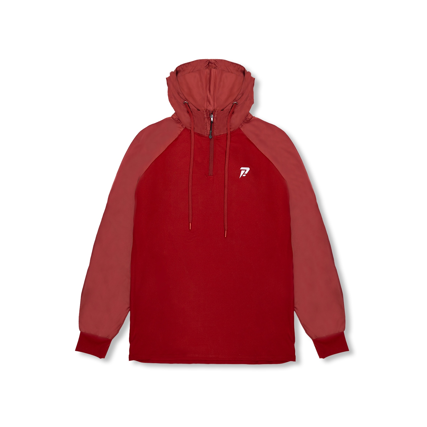 Shadow Half Zipped Hoodie - Cherry